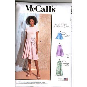McCall's M8259 Misses L to XXL Learn to Sew Wrap Skirt Uncut Sewing Pattern